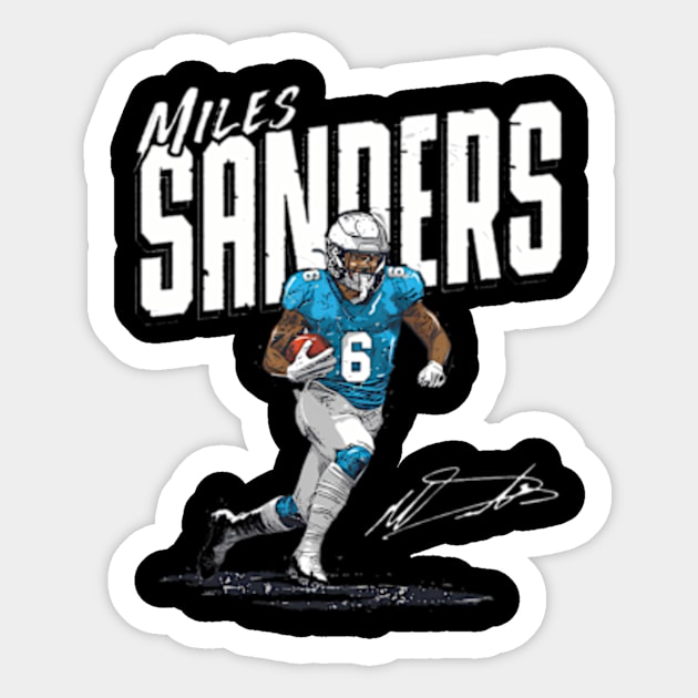 Miles Sanders Carolina Chisel Sticker by caravalo